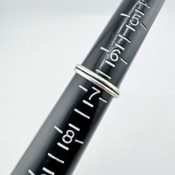 Vintage Goldstone Ring Silver Tone Oval Cabochon Boho Statement 1970s Retro - Picture 9 of 9